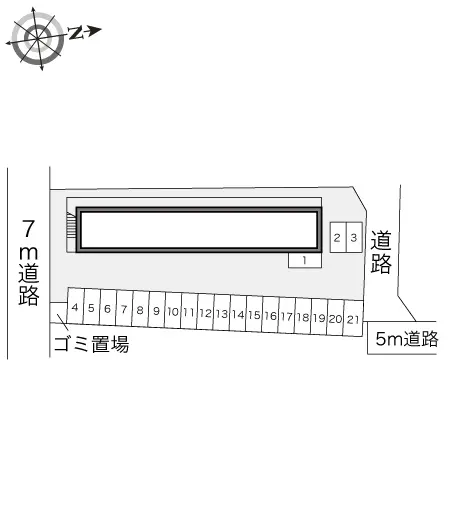 ★手数料０円★岡山市中区高屋　月極駐車場（LP）